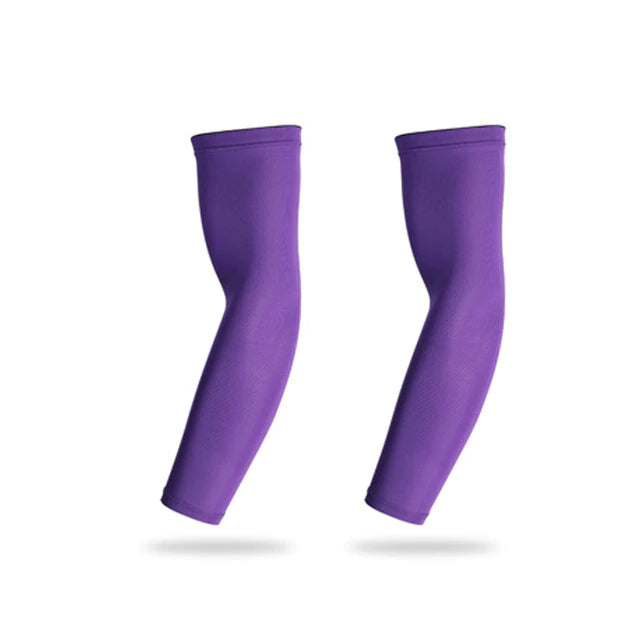 Unique Bargains Pair Cooling Arm Sleeves For Women Sports Arm Sleeve Sun  Protection Blue Purple : Target